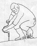 Simple soil drill