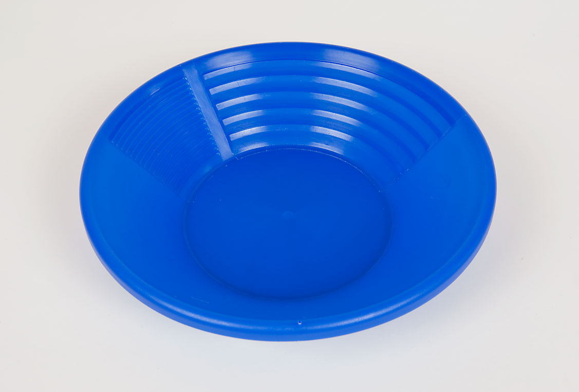 Small blue plastic goldpan