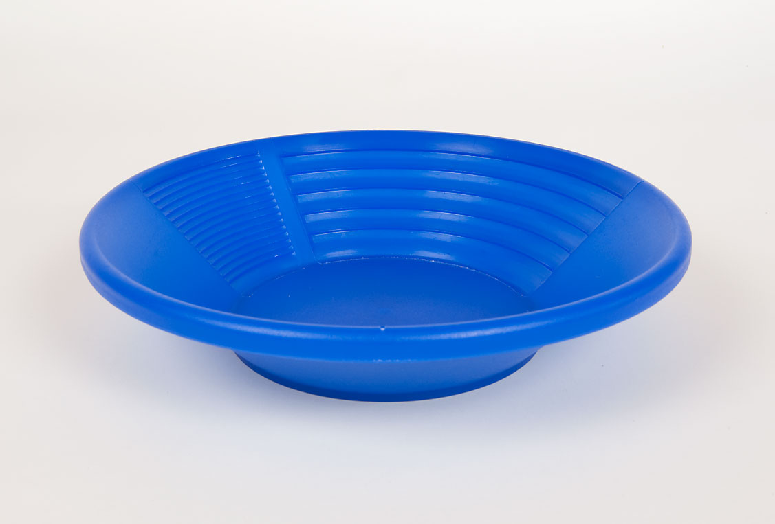 Small blue plastic goldpan