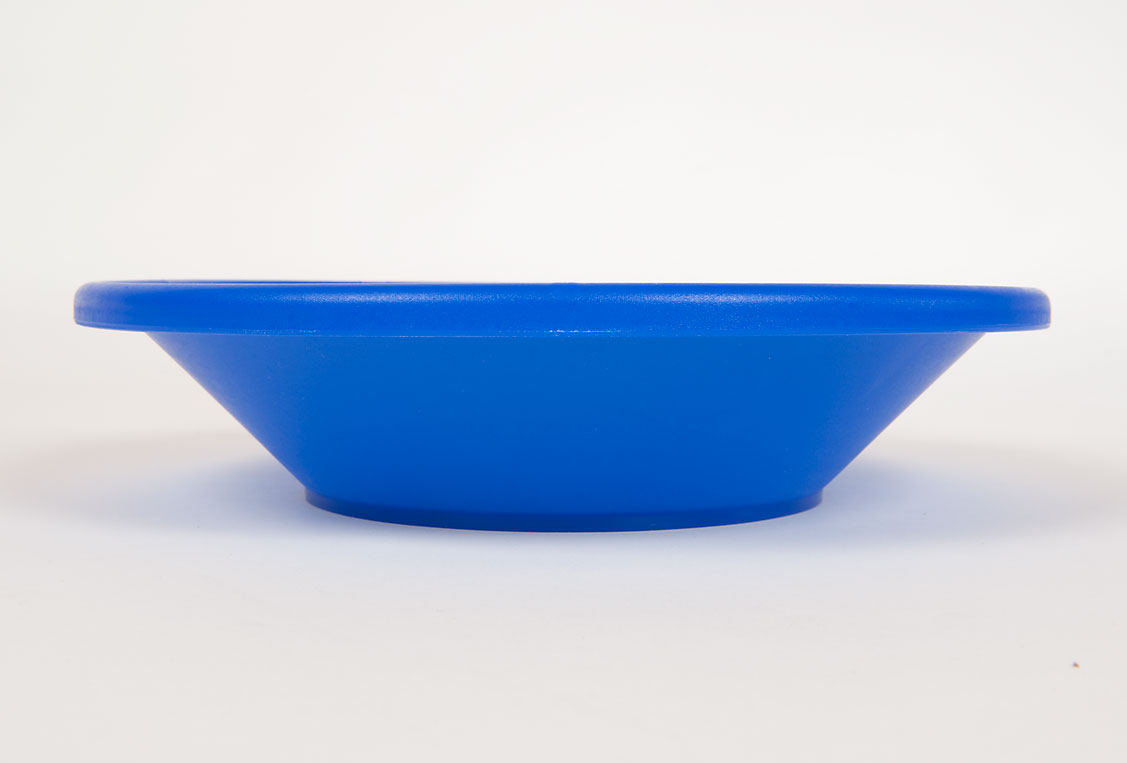 Small blue plastic goldpan