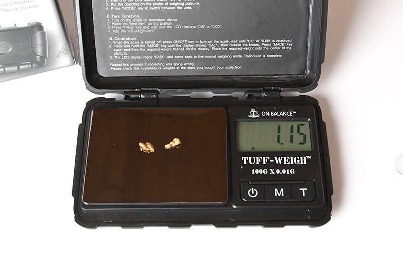 Pocketscale for gold and diamonds